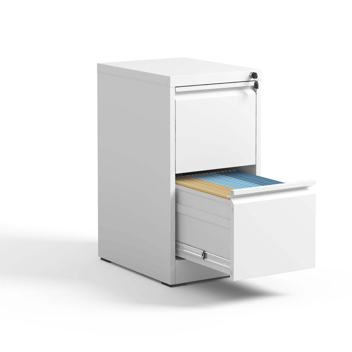 Kahomvis White Office Cabinet