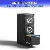Kahomvis Black Office Cabinet