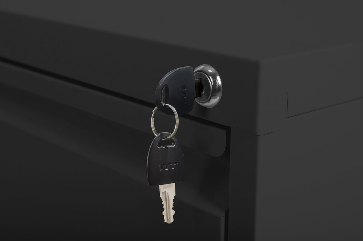 Kahomvis Black Office Cabinet