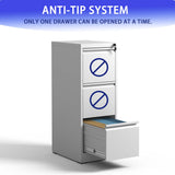 Kahomvis White Office Cabinet