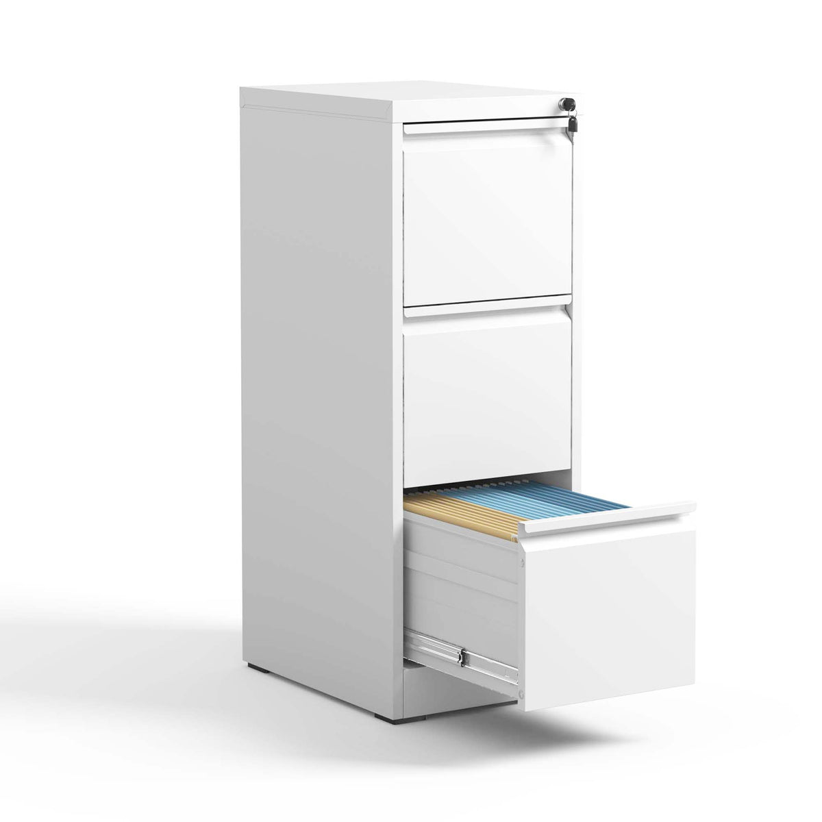 Kahomvis White Office Cabinet