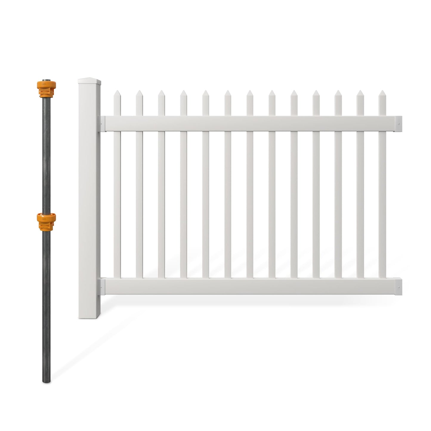 WamBam Fence 4-ft H x 6-ft W Privacy Vinyl Flat-top Fence Panel No Dig (Unassembled)