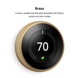 Nest Learning Thermostat 3rd Gen in Brass (2-Pack) - Super Arbor