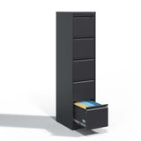 Kahomvis Black Office Cabinet