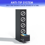 Kahomvis Black Office Cabinet