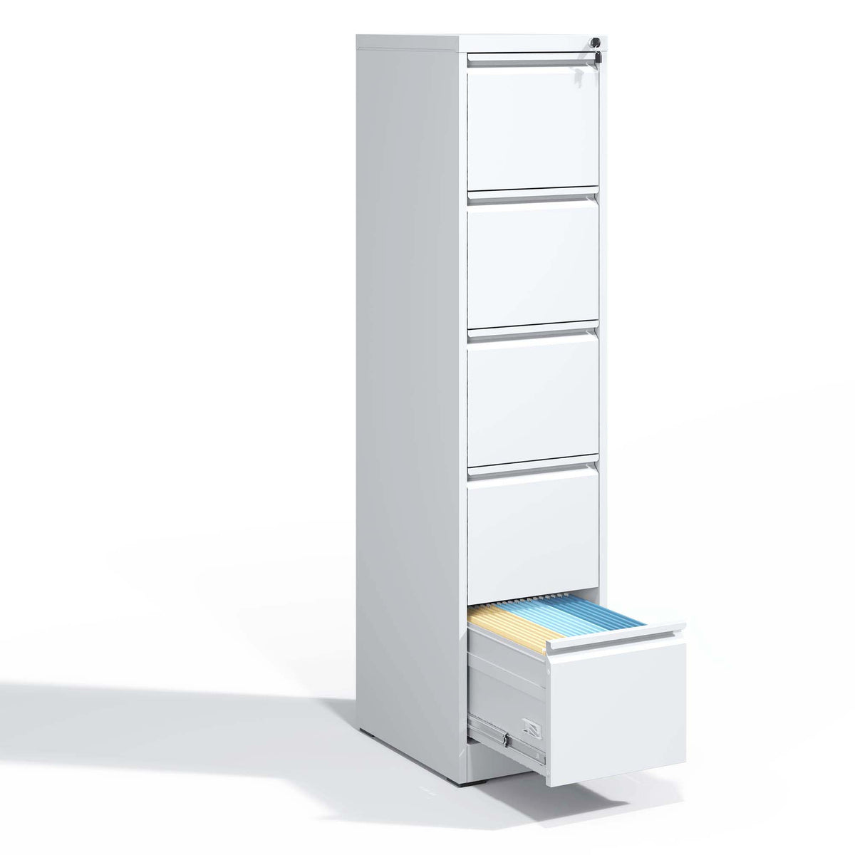 Kahomvis White Office Cabinet