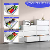 Kahomvis White Office Cabinet