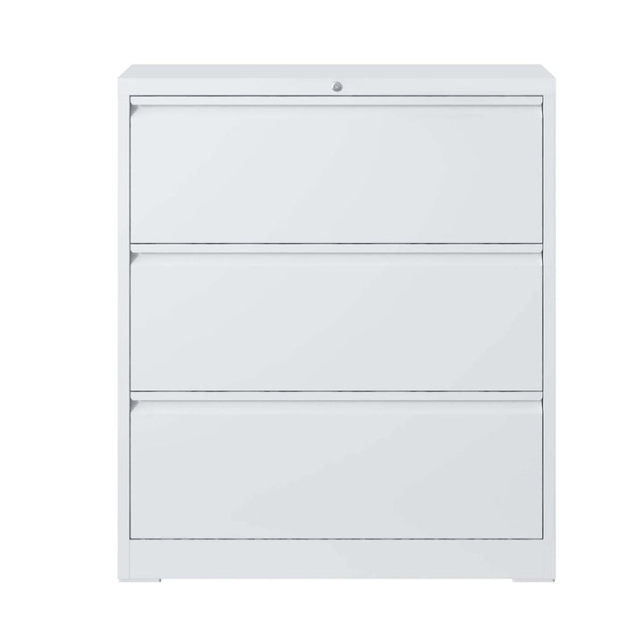 Kahomvis White Office Cabinet