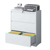 Kahomvis White Office Cabinet