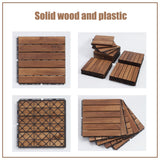Maocao Hoom 12-in x 12-in Brown Prefinished Pressure Treated Wood Deck Tile (10-sq ft)