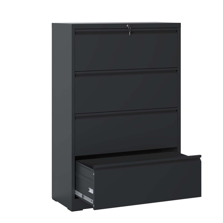 Kahomvis Black Office Cabinet