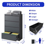 Kahomvis Black Office Cabinet