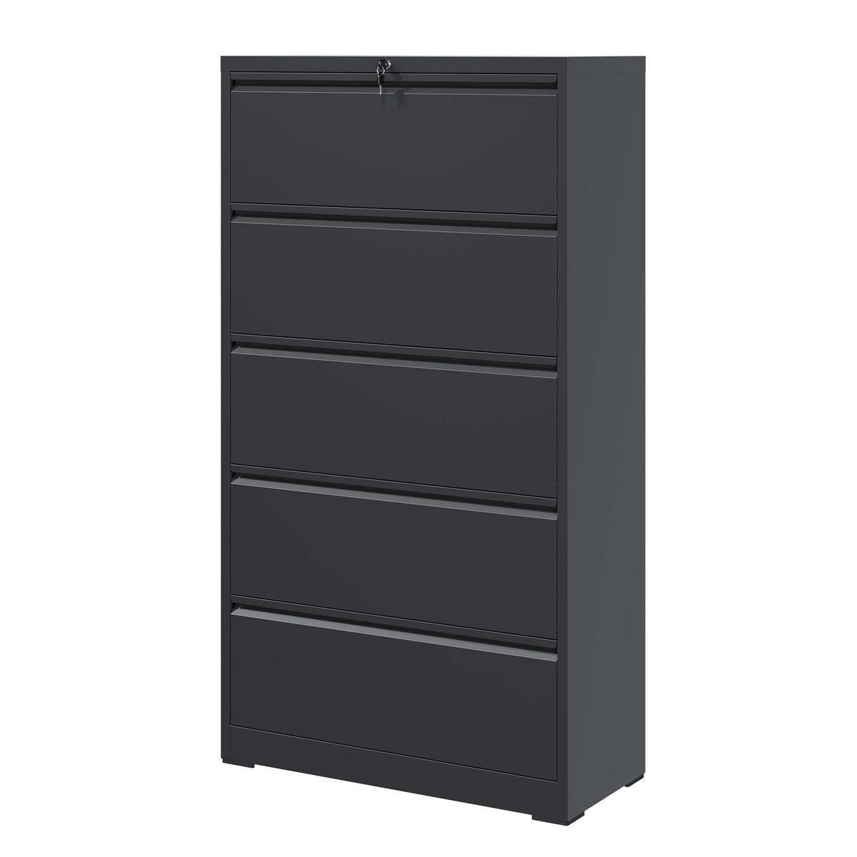 Kahomvis Black Office Cabinet