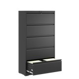Kahomvis Black Office Cabinet