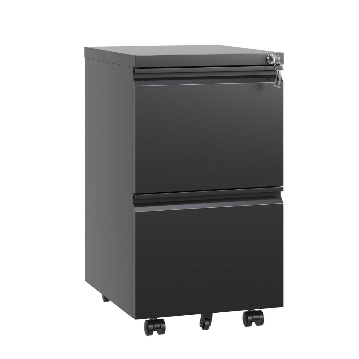 Kahomvis Black Office Cabinet