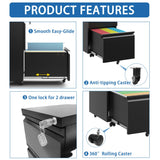 Kahomvis Black Office Cabinet