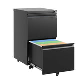 Kahomvis Black Office Cabinet