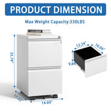 Kahomvis White Office Cabinet