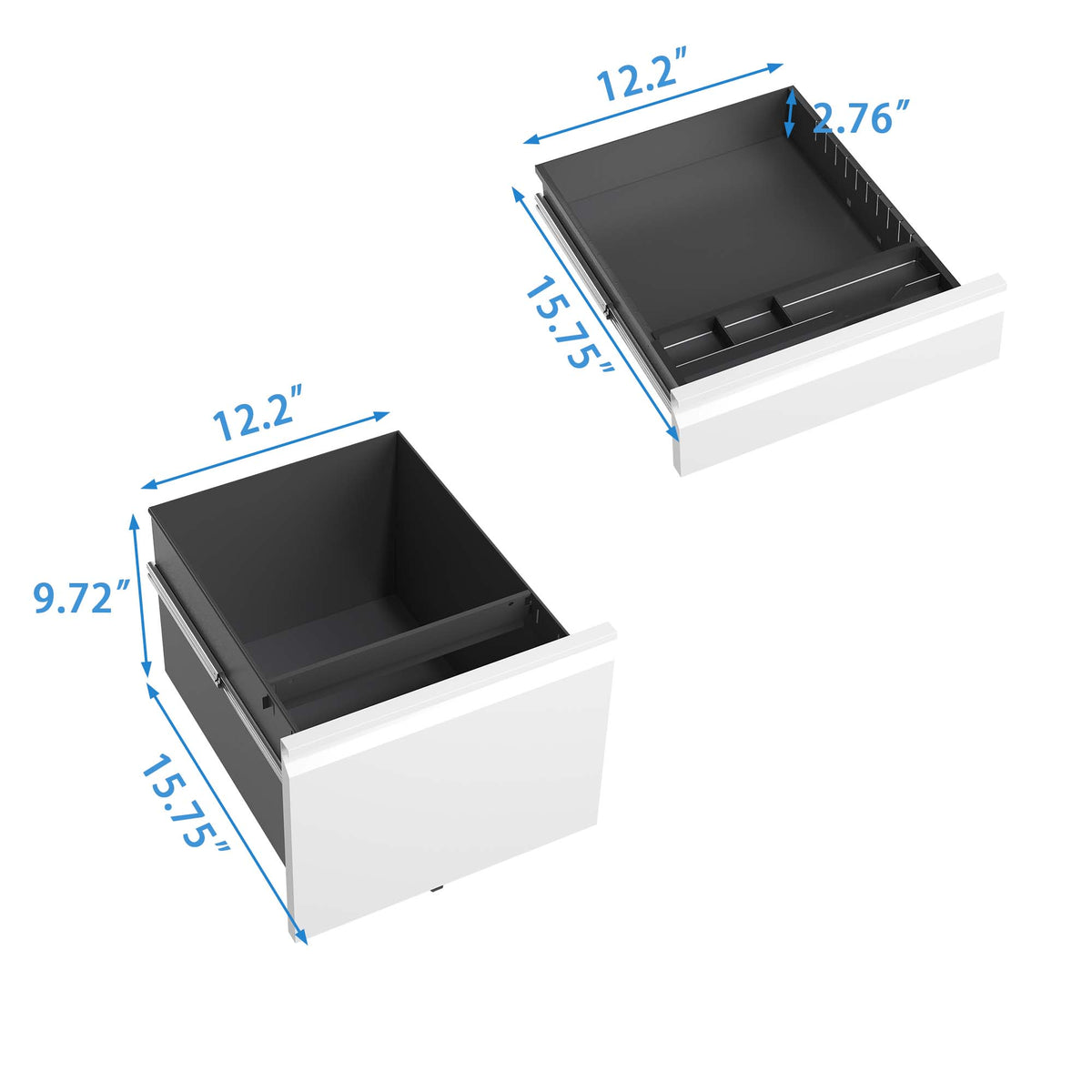 Kahomvis White Office Cabinet