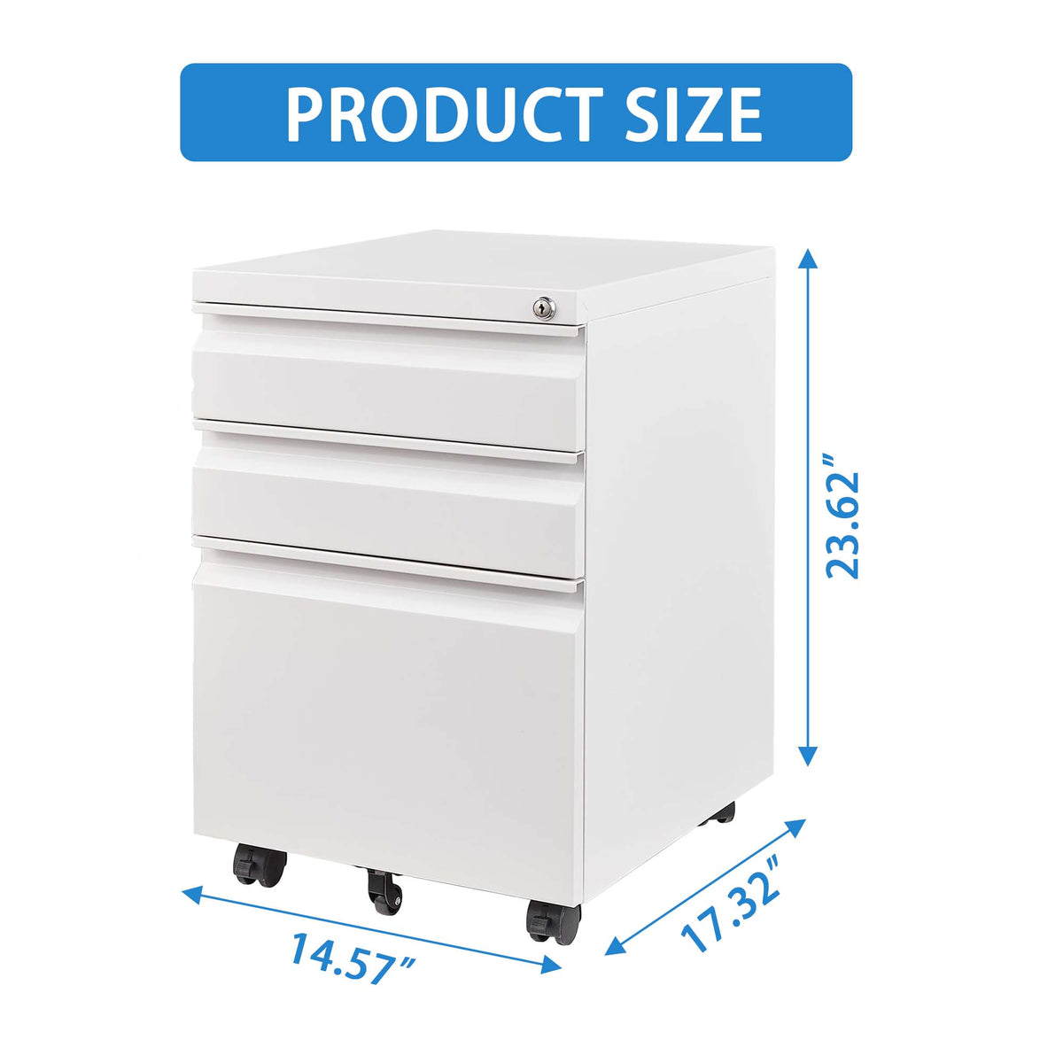 Kahomvis White Office Cabinet