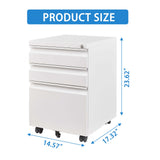 Kahomvis White Office Cabinet