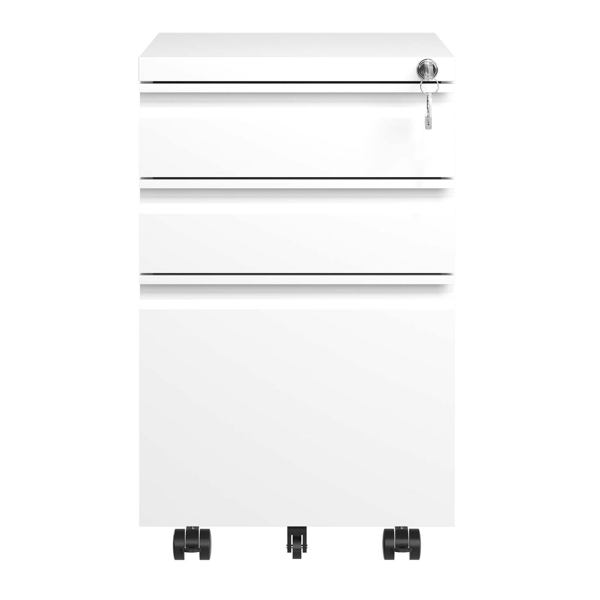Kahomvis White Office Cabinet