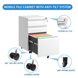 Kahomvis White Office Cabinet