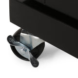 BABOOM Black Composite Base with Composite Top Rolling Kitchen Cart (18-in x 32-in x 34.5-in)