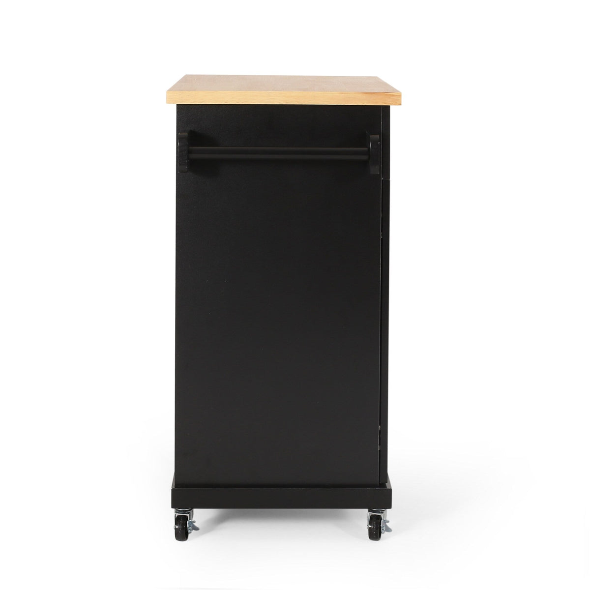 BABOOM Black Composite Base with Composite Top Rolling Kitchen Cart (18-in x 32-in x 34.5-in)