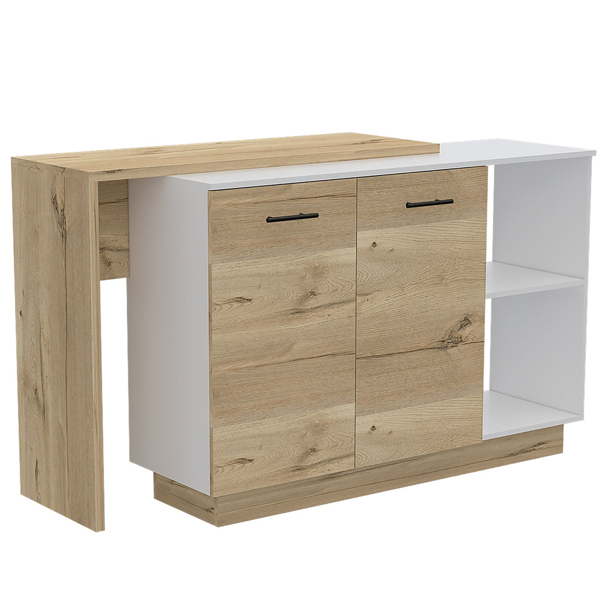 BABOOM Composite Base with Composite Top Kitchen Island (23.6-in x 59-in x 35.4-in)