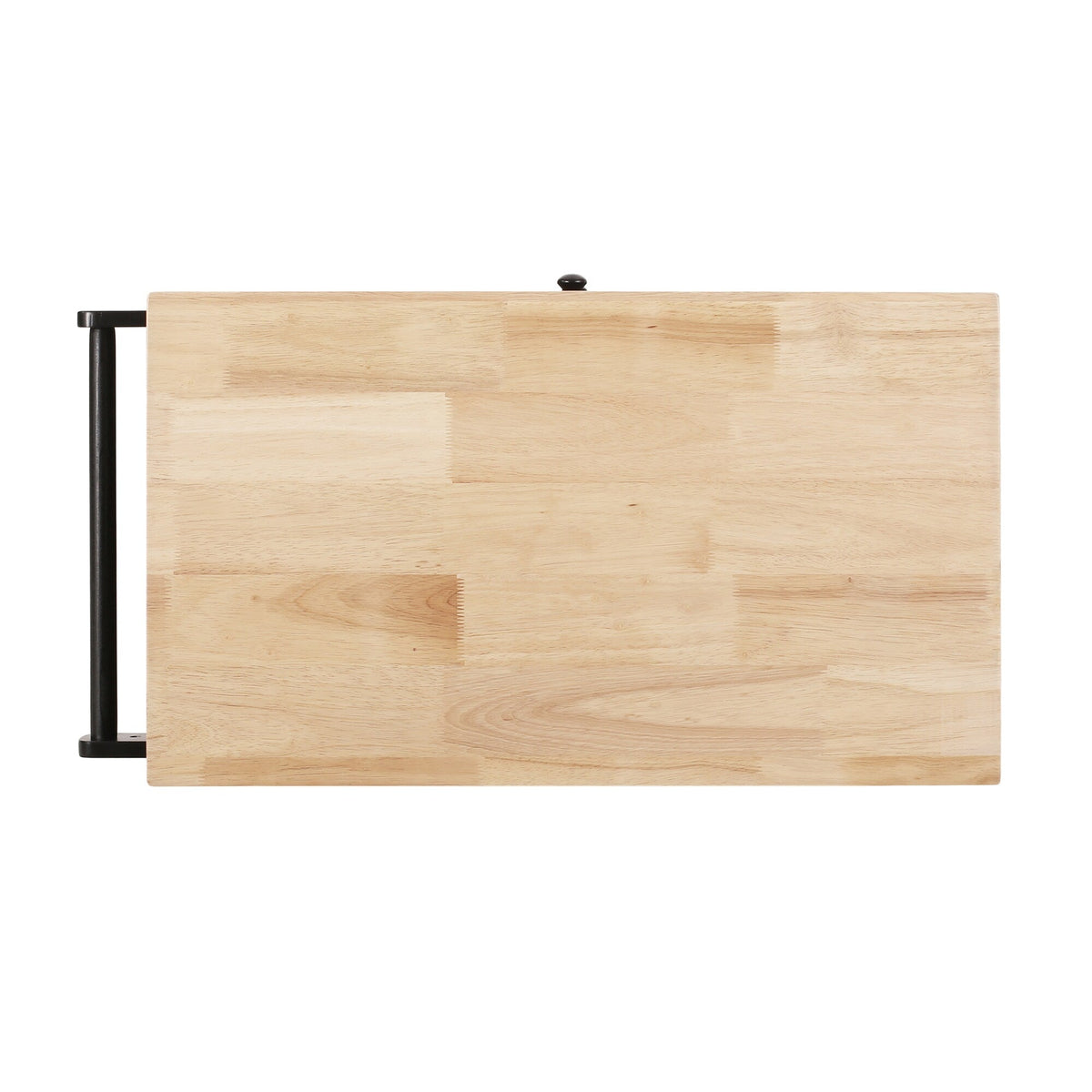 BABOOM Black Wood Base with Wood Top Rolling Kitchen Cart (17-in x 32.5-in x 34.5-in)