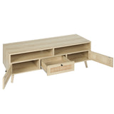 ToolCat Farmhouse/Rustic Oak Tv Cabinet (Accommodates TVs up to 55-in)