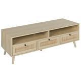 ToolCat Farmhouse/Rustic Oak Tv Cabinet (Accommodates TVs up to 55-in)