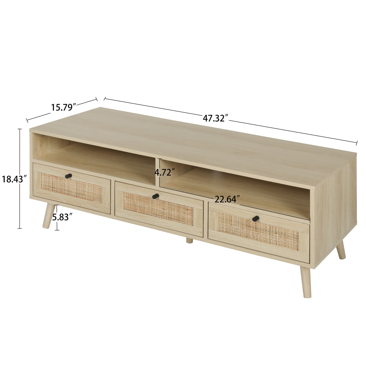 ToolCat Farmhouse/Rustic Oak Tv Cabinet (Accommodates TVs up to 55-in)