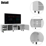 ToolCat Modern/Contemporary White Tv Cabinet (Accommodates TVs up to 70-in)