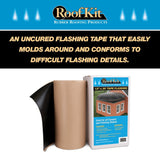RoofKit Roofing Products 12-in x 25-ft Black Butyl Rubber Self-Adhesive Roll Flashing