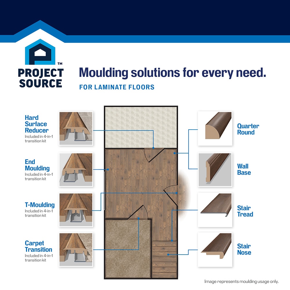 SimpleSolutions 0.75-in x 94.5-in White MDF Floor Quarter Round
