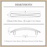 allen + roth Fairchild (96Mm) Center to Center Satin Nickel Arch Bar Drawer Pull