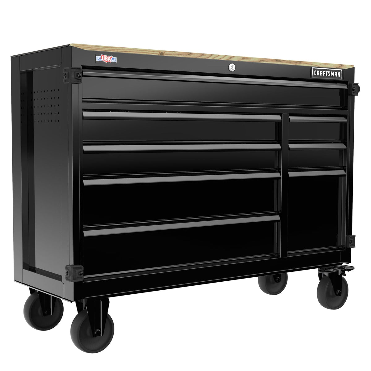 CRAFTSMAN Premium 2000 Series 51.2-in L x 39.5-in H 8-Drawer Rolling Black Wood Work Bench
