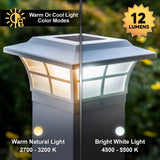 Classy Caps 5-in x 5-in 10-Lumen 1-Watt White Solar LED Outdoor Post Cap Light (5000 K)