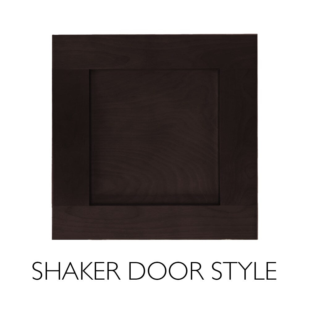 Design House Brookings 33-in W x 36-in H x 12-in D Espresso Maple Wall Ready To Assemble Plywood Cabinet (Recessed Panel Shaker Door Style)