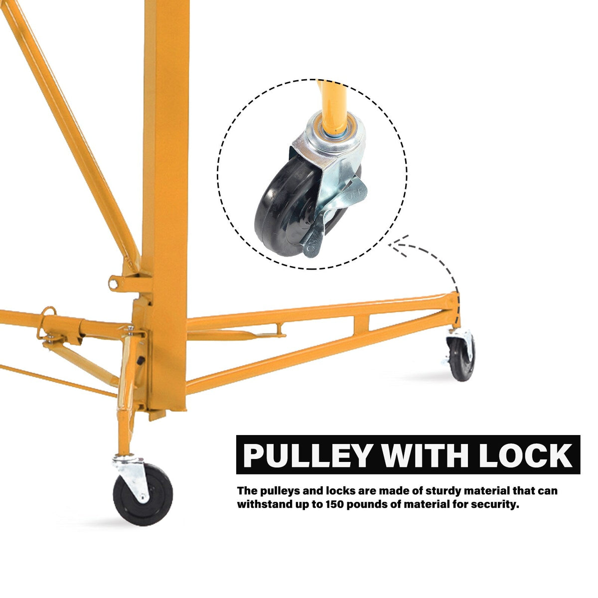 Maocao Hoom 13ft Drywall Lift 13-ft H x 53.1-in L x 53.1-in W Steel Drywall Lift