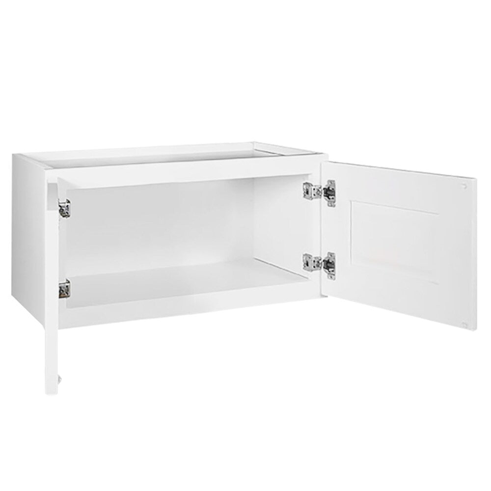 Design House Brookings 24-in W x 12-in H x 12-in D White Maple L-shaped Corner Wall Fully Assembled Plywood Cabinet (Recessed Panel Shaker Style)