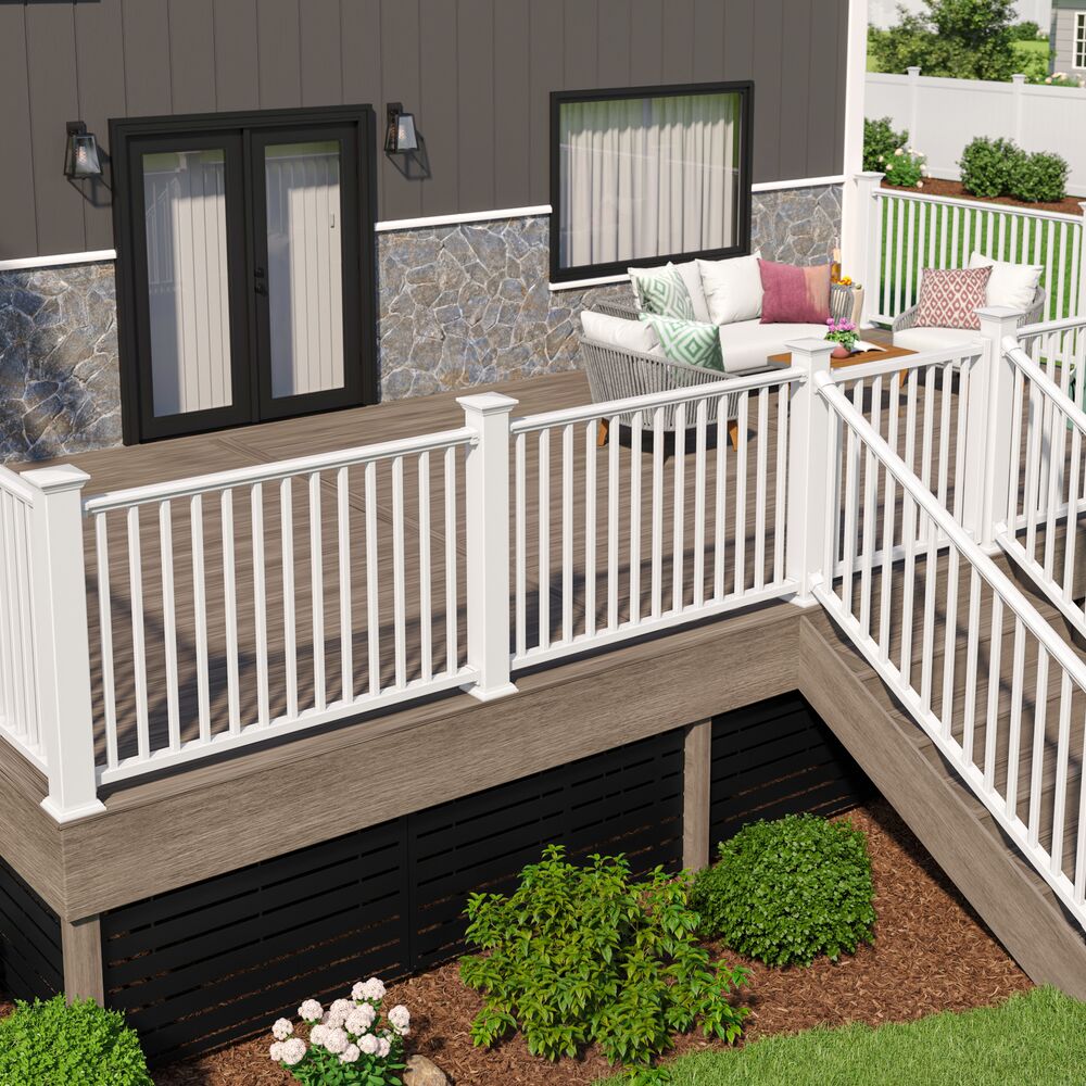 Freedom Camden 4-in x 4-in x 4-ft White Composite Deck Post Sleeve