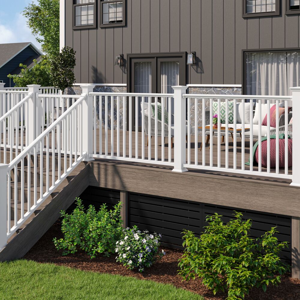 Freedom Camden 4-in x 4-in x 4-ft White Composite Deck Post Sleeve