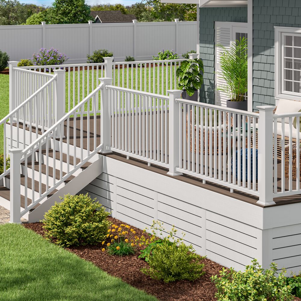 Freedom Camden 4-in x 4-in x 4-ft White Composite Deck Post Sleeve