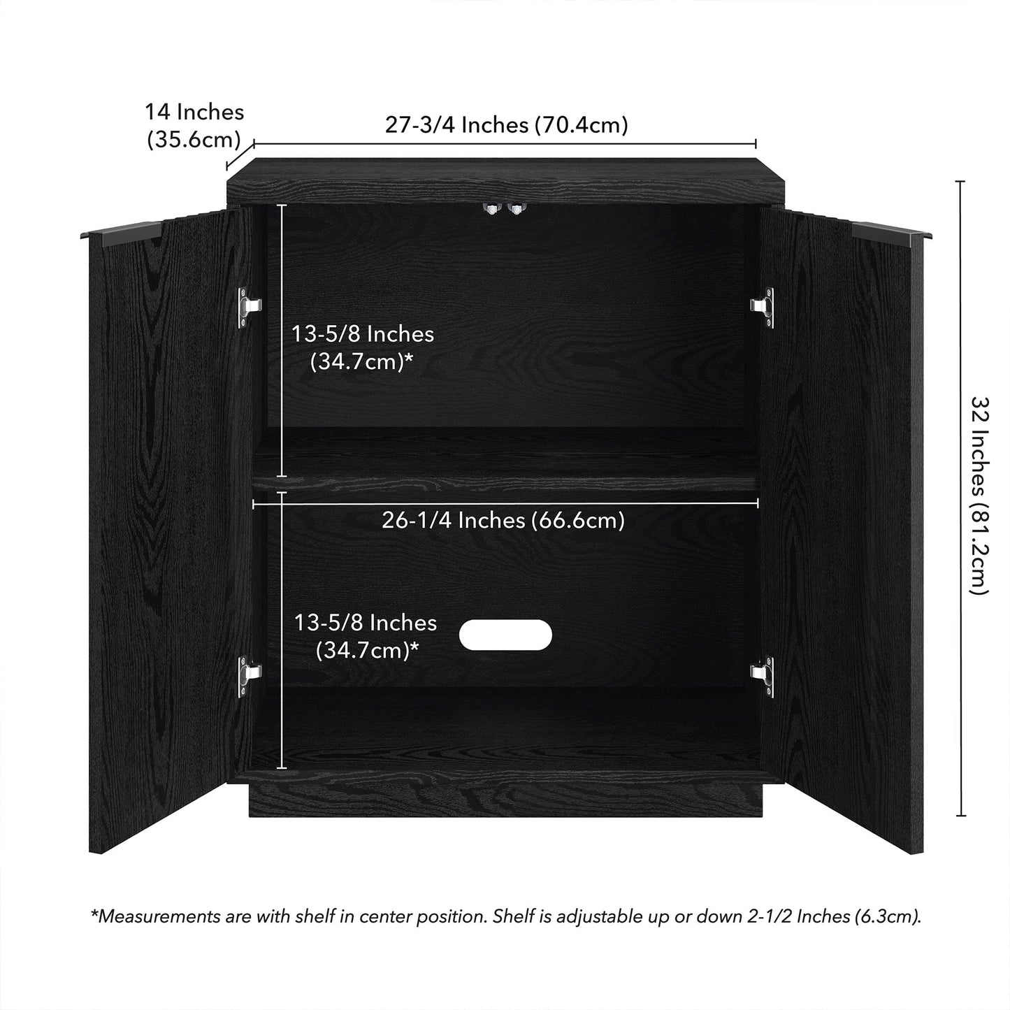 Hailey Home Mansfield Alder White 2-Shelf Office Cabinet