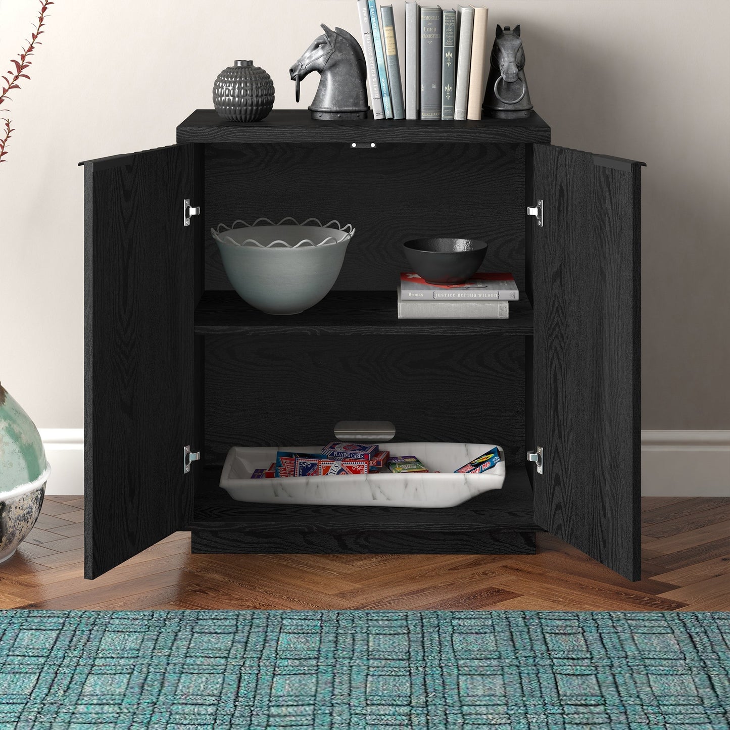Hailey Home Mansfield Alder White 2-Shelf Office Cabinet