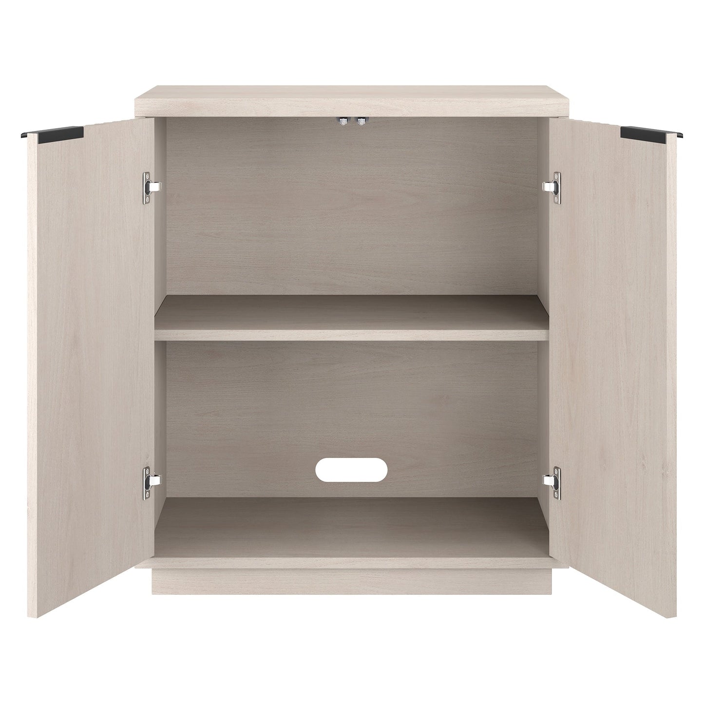 Hailey Home Mansfield Black Grain 2-Shelf Office Cabinet