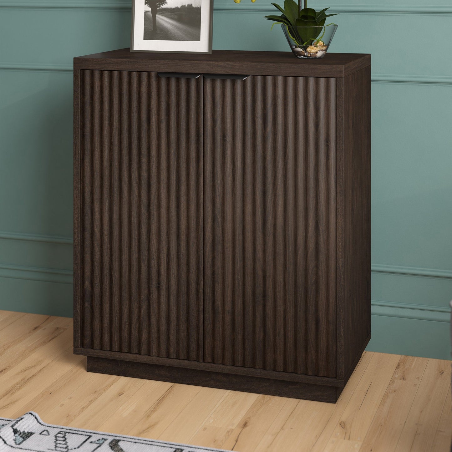 Hailey Home Mansfield Alder Brown 2-Shelf Office Cabinet
